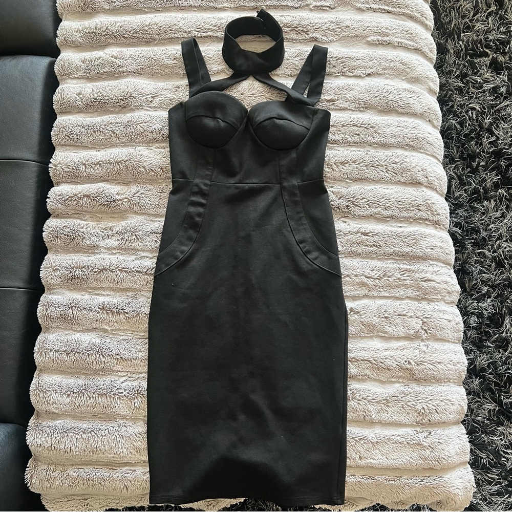 NEW! Fashion Nova Strapless Black Dress